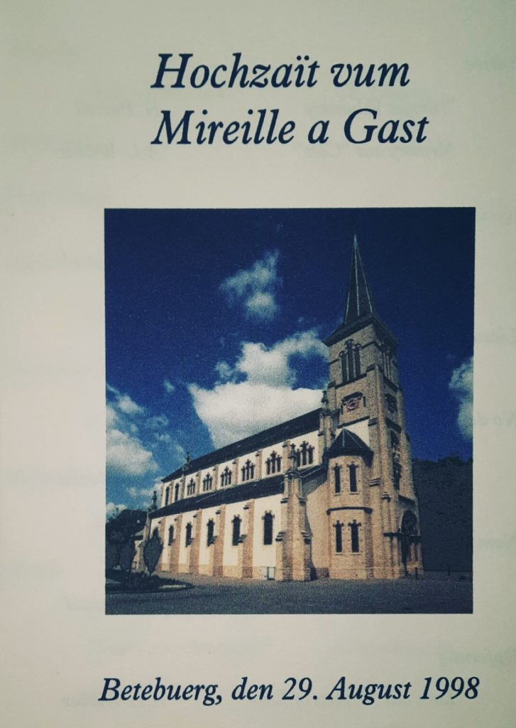 29/08/1998 Hochzait vum Mireille a Gast