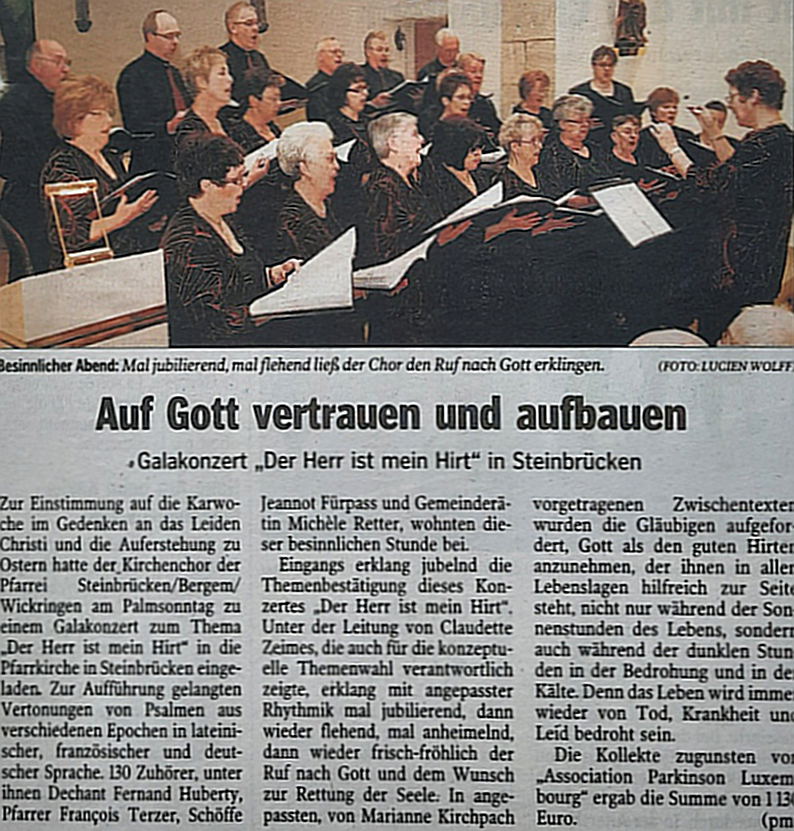 16/03/2008 Gala Konzet " Der Herr ist mein Hirte